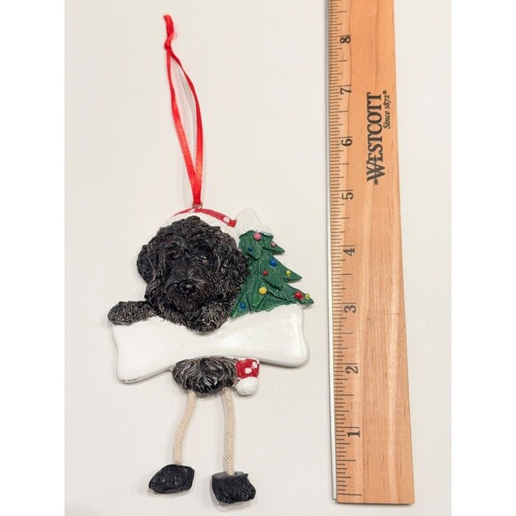 Labradoodle Personalized Dog Christmas Tree Ornament w/ Dangling Legs Write Name - Picture 3 of 3